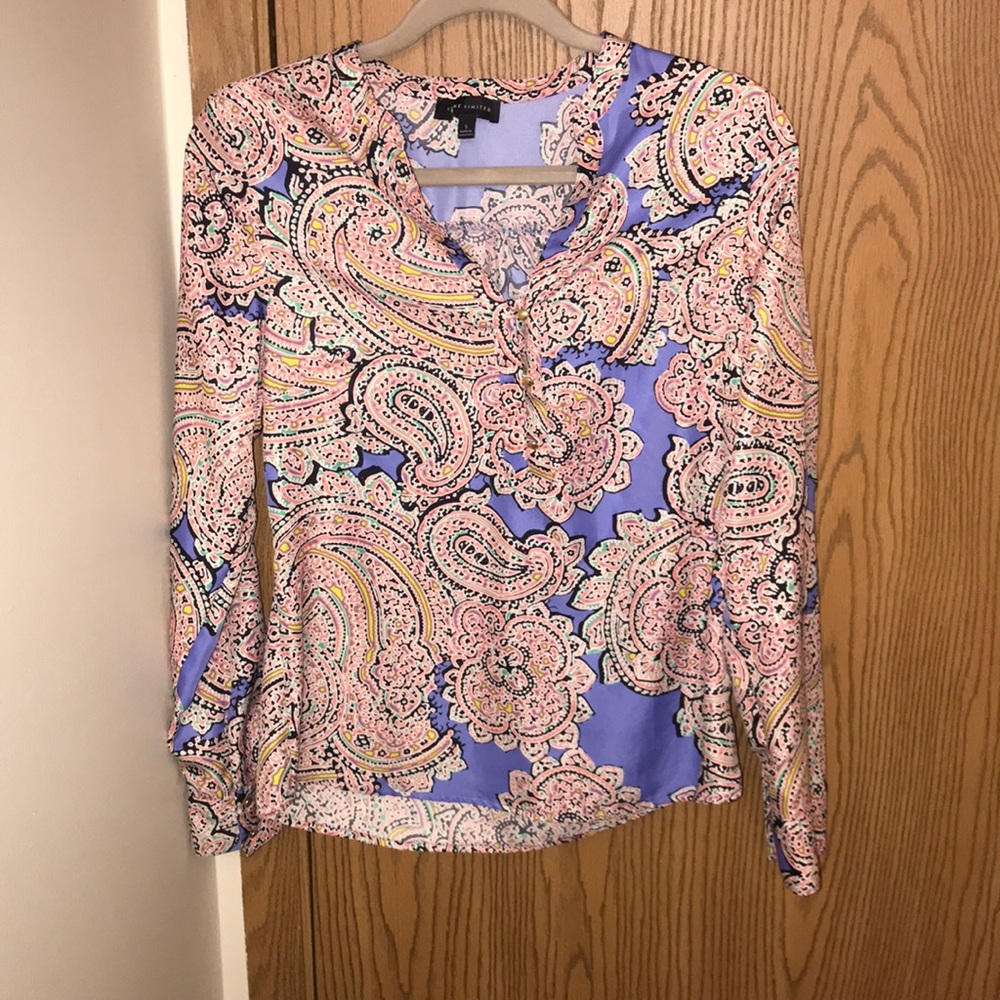 the limited paisley long sleeve blouse